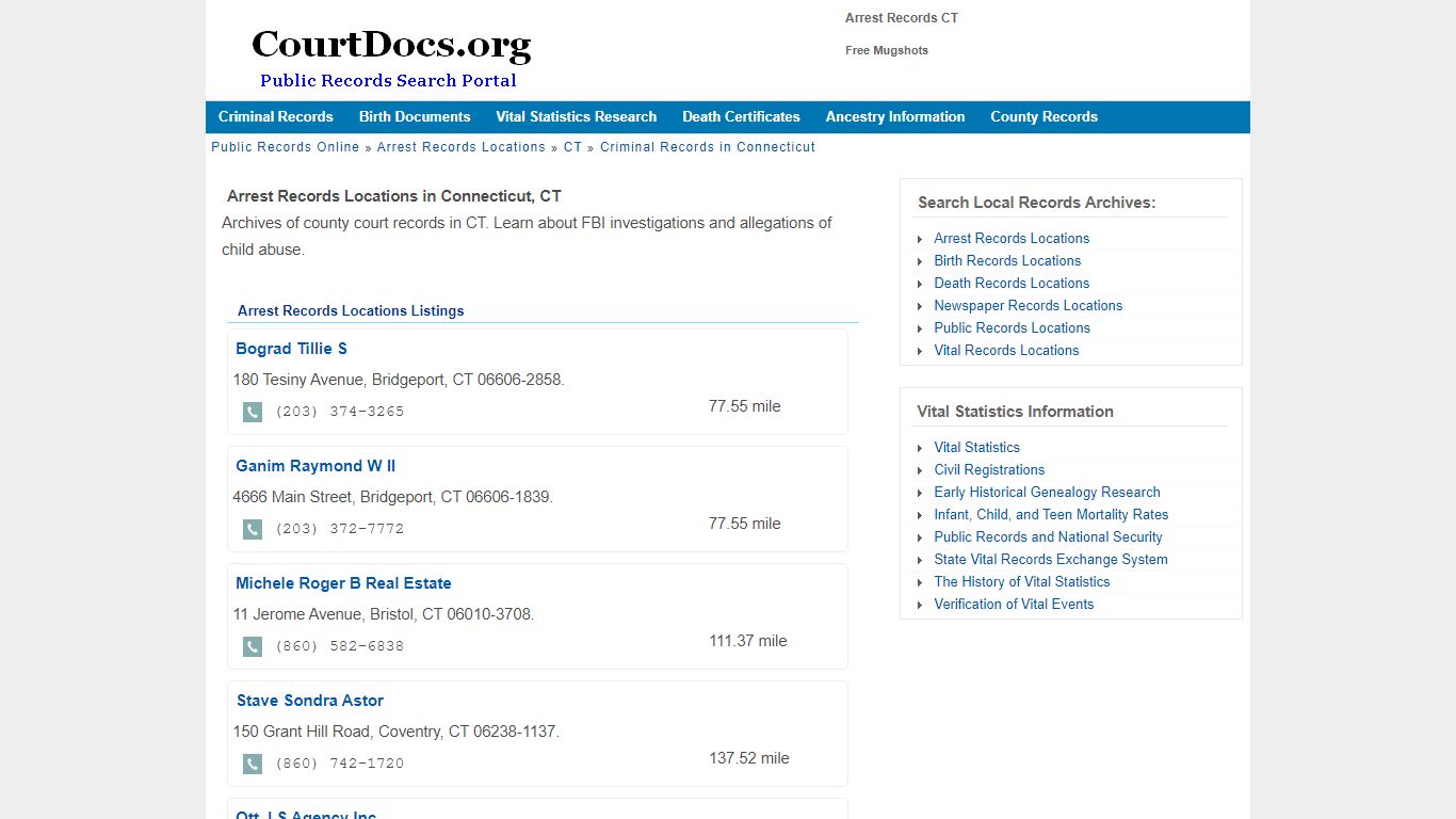 Arrest Records CT - Free Mugshots - CourtDocs.org